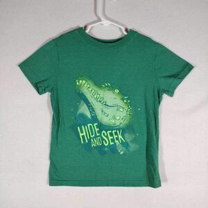 Boys Tee Shirt Size Small 6-7 Green Short Sleeve Crew Neck Cat & Jack